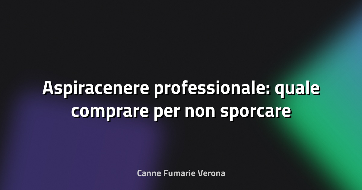 🧹 Aspiracenere professionale: quale comprare per non sporcare