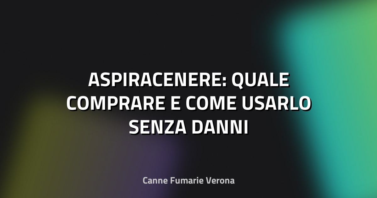 🧹 ASPIRACENERE: QUALE COMPRARE E COME USARLO SENZA DANNI