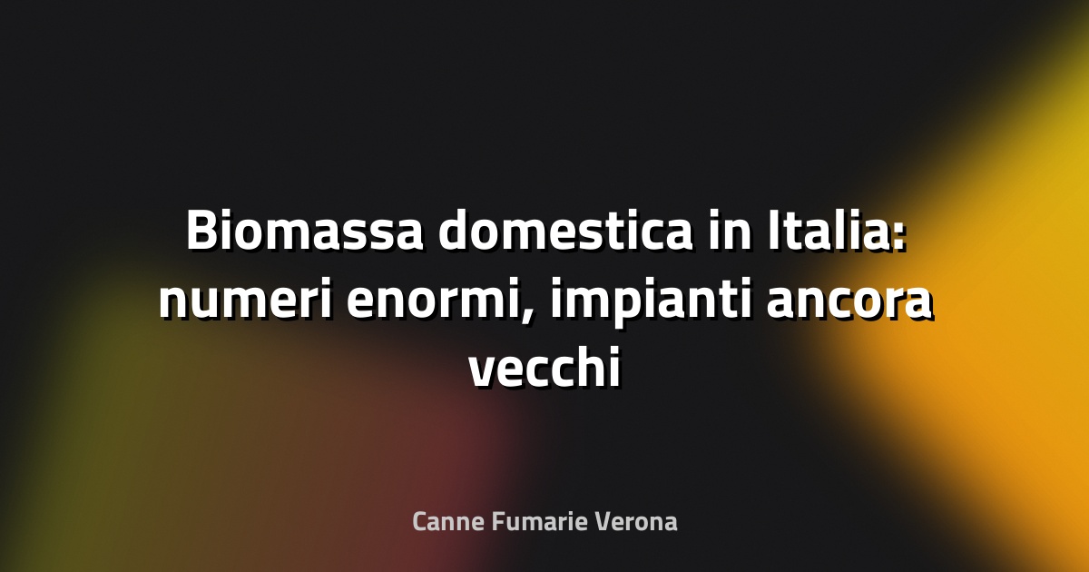 🔥 Biomassa domestica in Italia: numeri enormi, impianti ancora vecchi - QualEnergia.it