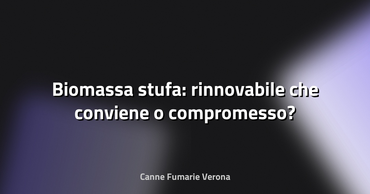 🔥 Biomassa stufa: rinnovabile che conviene o compromesso?