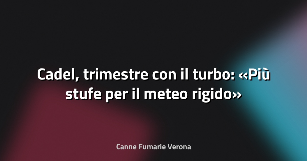 🔥 Cadel, trimestre con il turbo: «Più stufe per il meteo rigido» - il Nord Est