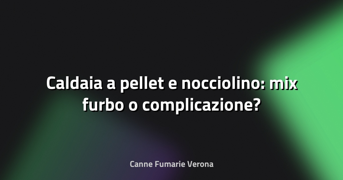 🔥 Caldaia a pellet e nocciolino: mix furbo o complicazione?