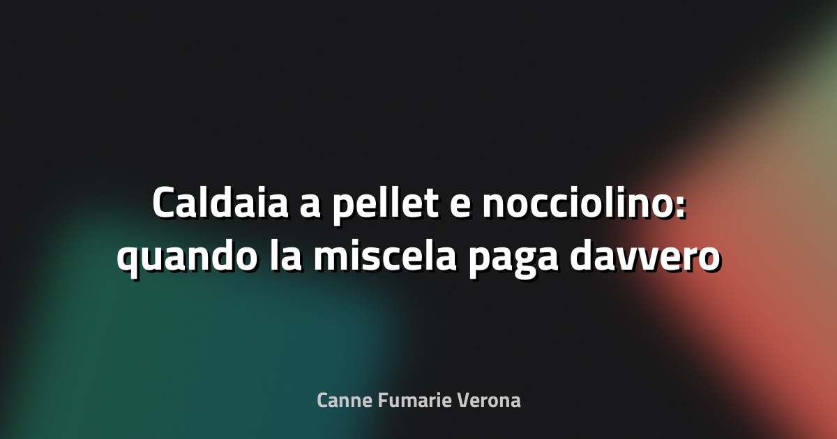 🔥 Caldaia a pellet e nocciolino: quando la miscela paga davvero