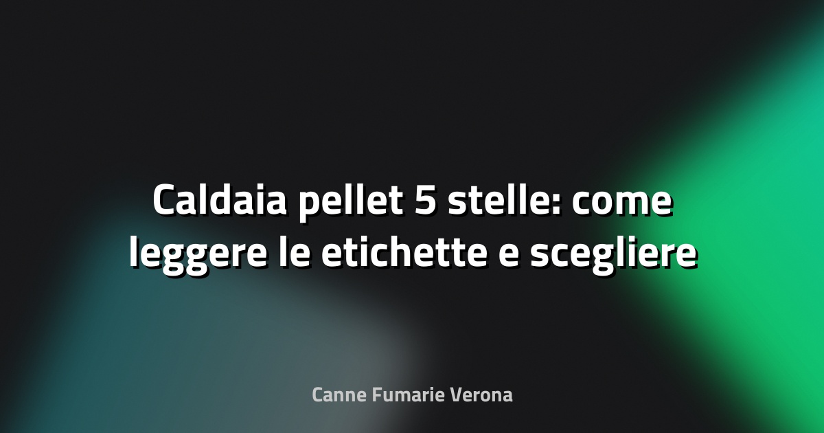 🔥 Caldaia pellet 5 stelle: come leggere le etichette e scegliere bene