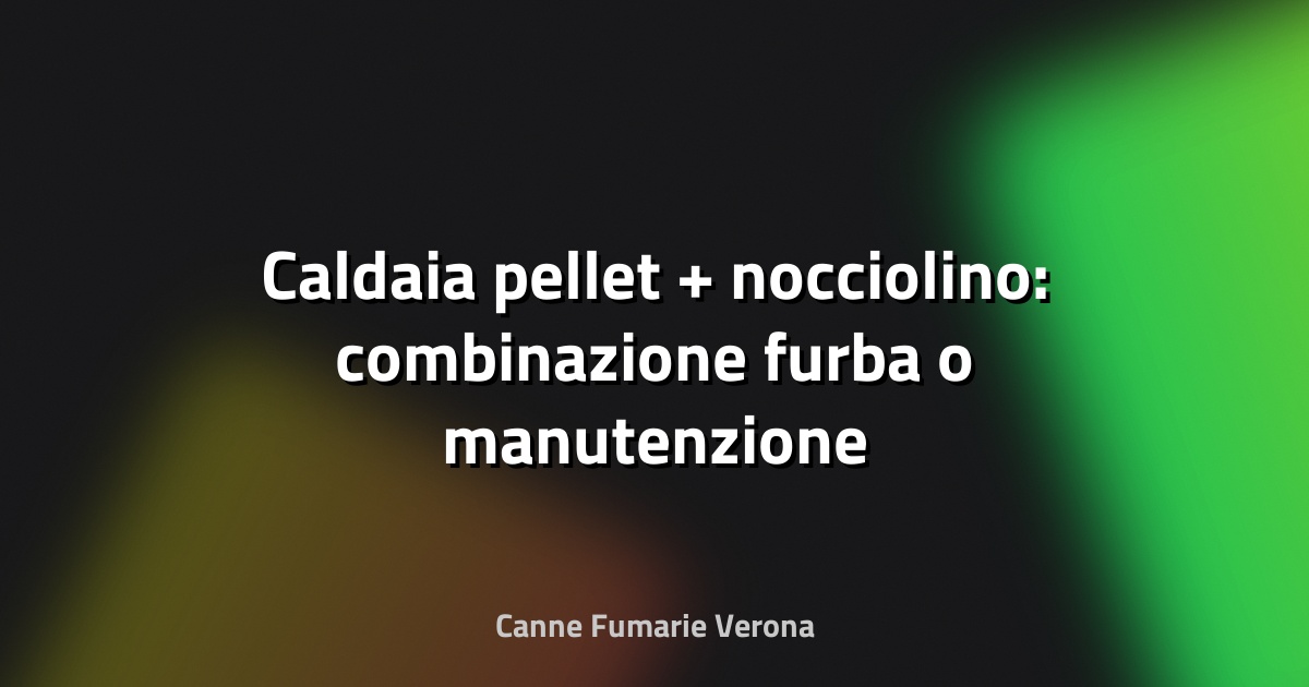 🔥 Caldaia pellet + nocciolino: combinazione furba o manutenzione doppia?