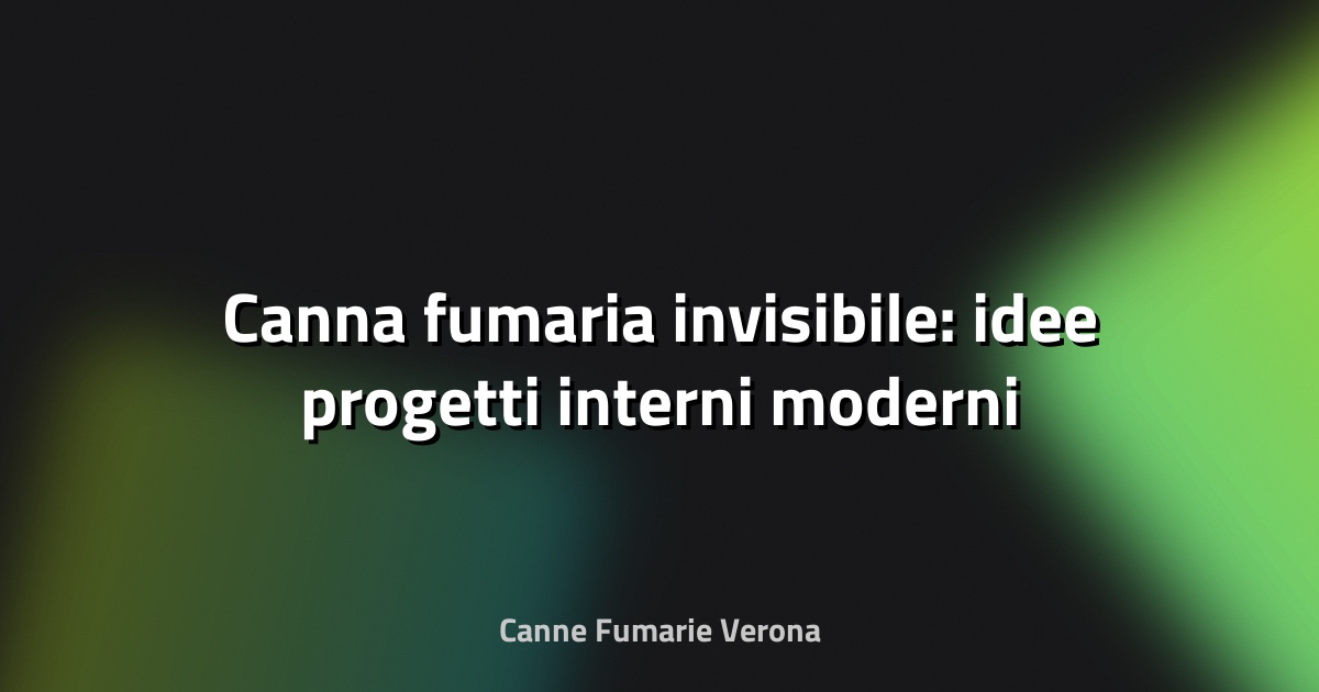 🔥 Canna fumaria invisibile: idee progetti interni moderni