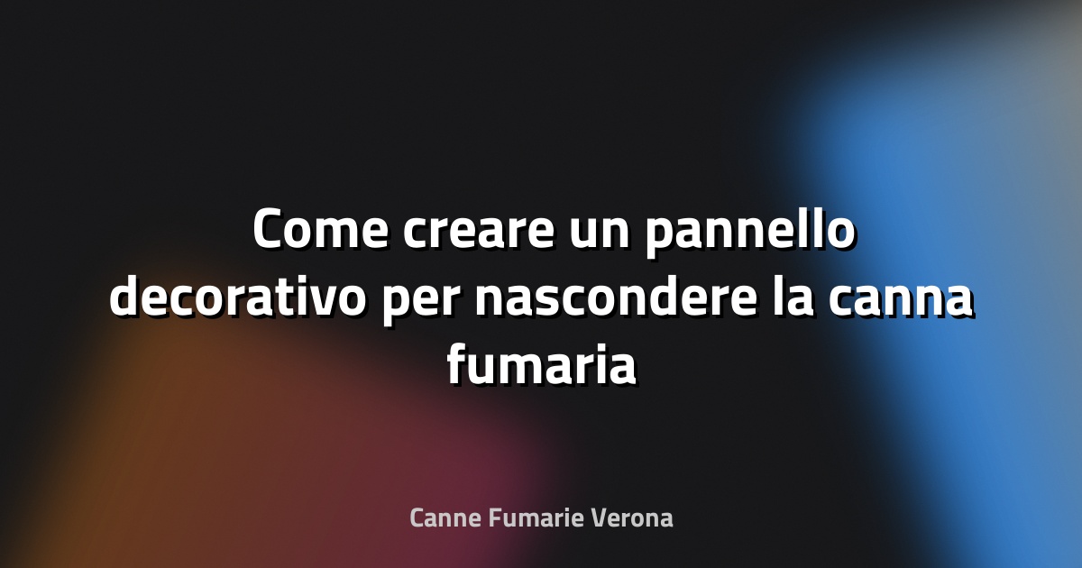 🛠️ Come creare un pannello decorativo per nascondere la canna fumaria