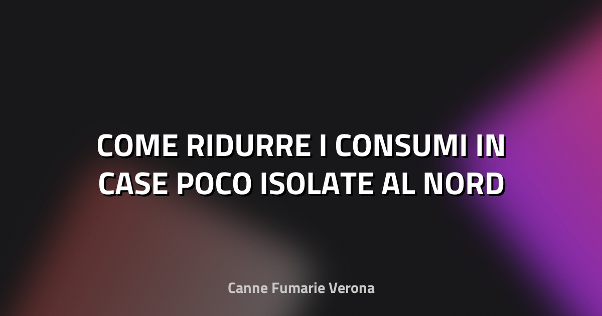 🔥 COME RIDURRE I CONSUMI IN CASE POCO ISOLATE AL NORD