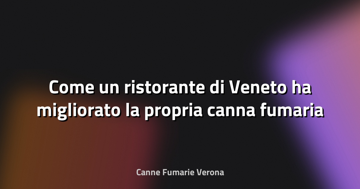 🔥 Come un ristorante di Veneto ha migliorato la propria canna fumaria e ridotto i fumi