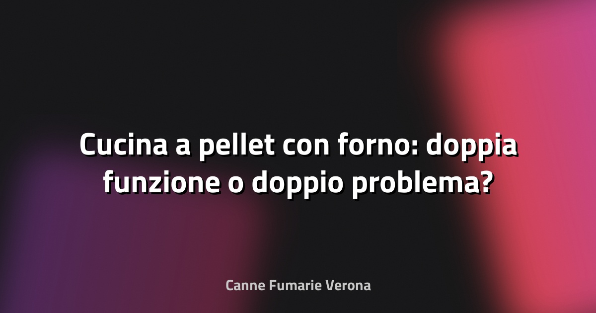 🔥 Cucina a pellet con forno: doppia funzione o doppio problema?