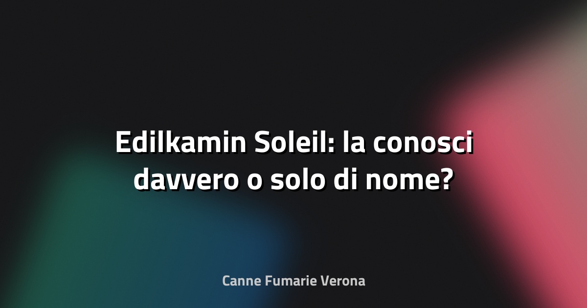 🔥 Edilkamin Soleil: la conosci davvero o solo di nome?