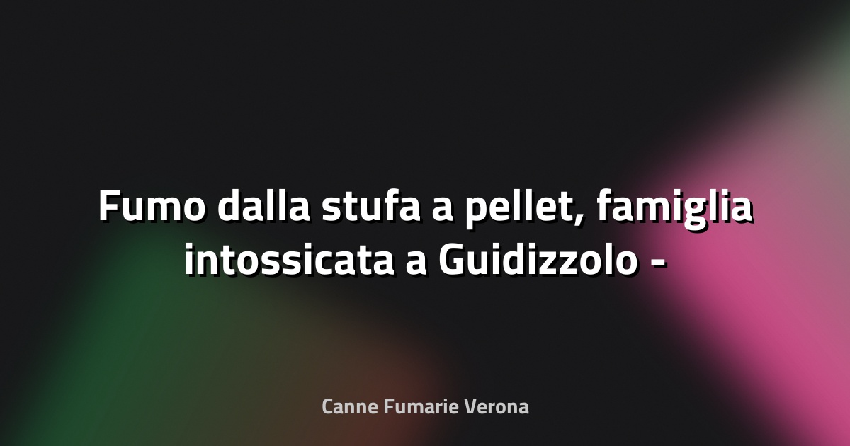 🔥 Fumo dalla stufa a pellet, famiglia intossicata a Guidizzolo - Gazzetta di Mantova