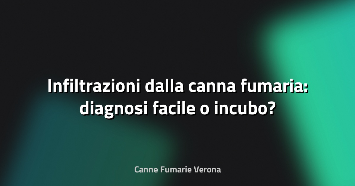 🔥 Infiltrazioni dalla canna fumaria: diagnosi facile o incubo?