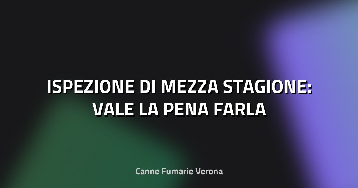 🔥 ISPEZIONE DI MEZZA STAGIONE: VALE LA PENA FARLA