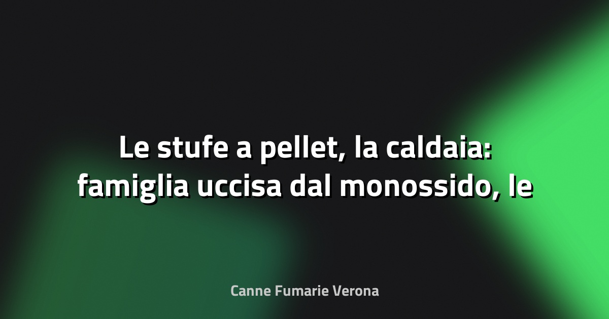 🔥 Le stufe a pellet, la caldaia: famiglia uccisa dal monossido, le indagini. “Tutto è accaduto di sera” - La Nazione