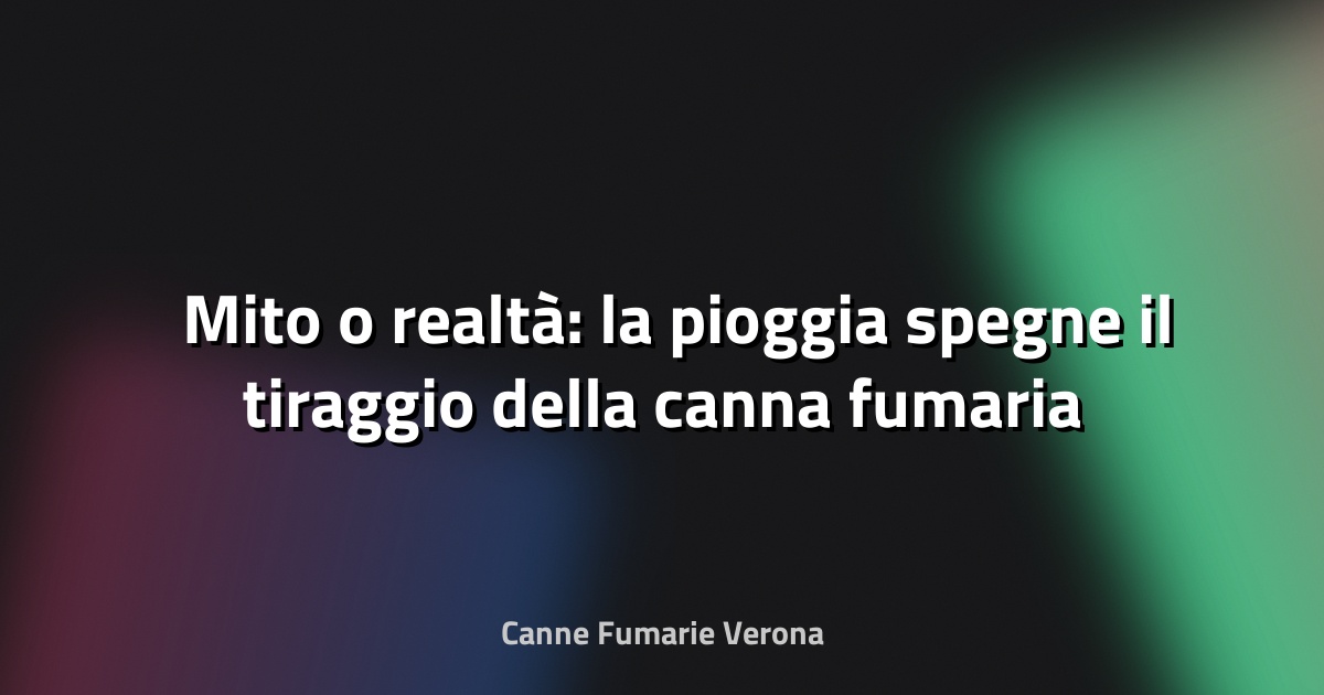 🌧️ Mito o realtà: la pioggia spegne il tiraggio della canna fumaria