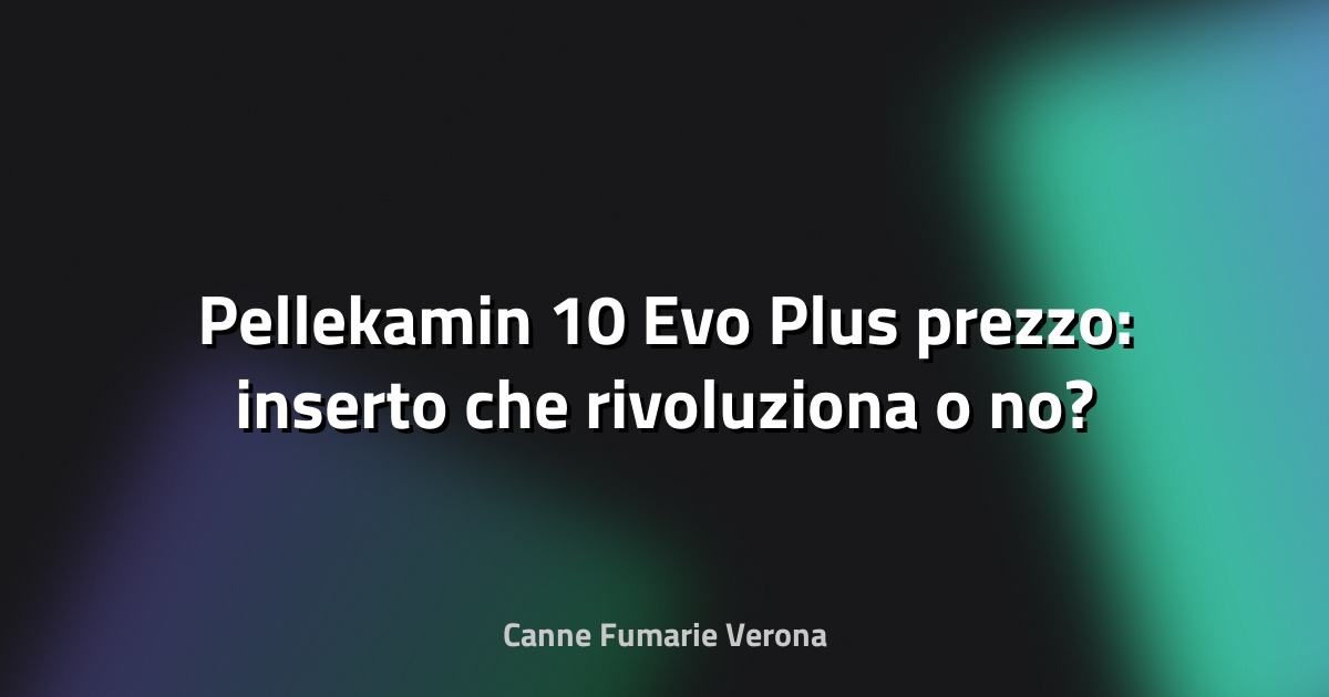 🔥 Pellekamin 10 Evo Plus prezzo: inserto che rivoluziona o no?