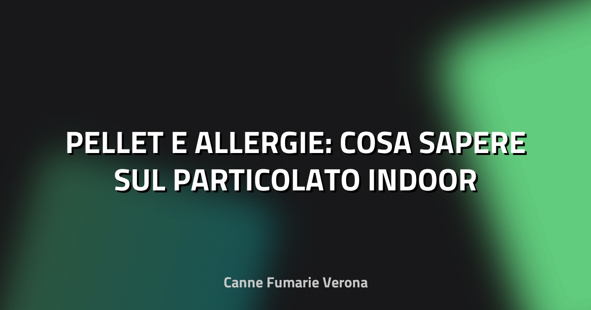 🔥 PELLET E ALLERGIE: COSA SAPERE SUL PARTICOLATO INDOOR