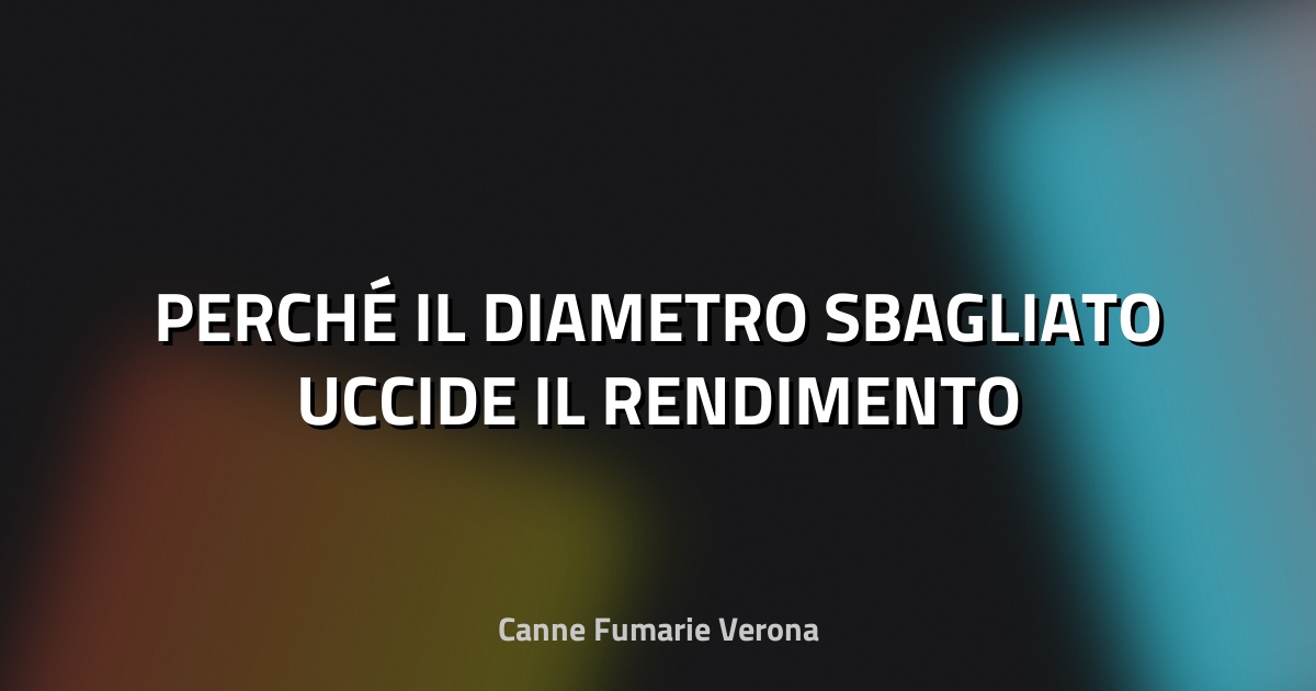 🔥 PERCHÉ IL DIAMETRO SBAGLIATO UCCIDE IL RENDIMENTO