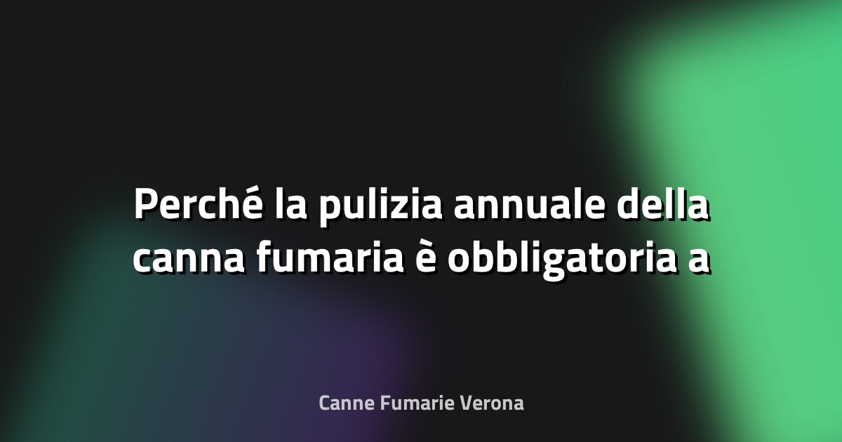 🔥 Perché la pulizia annuale della canna fumaria è obbligatoria a Veneto