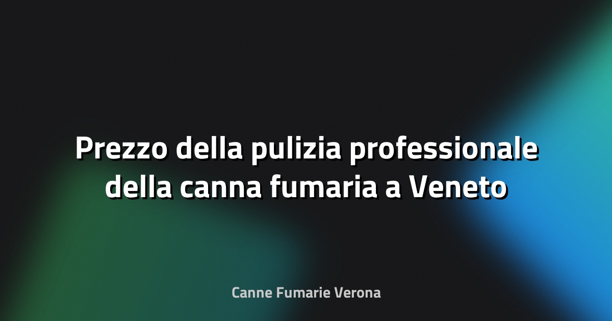🔥 Prezzo della pulizia professionale della canna fumaria a Veneto