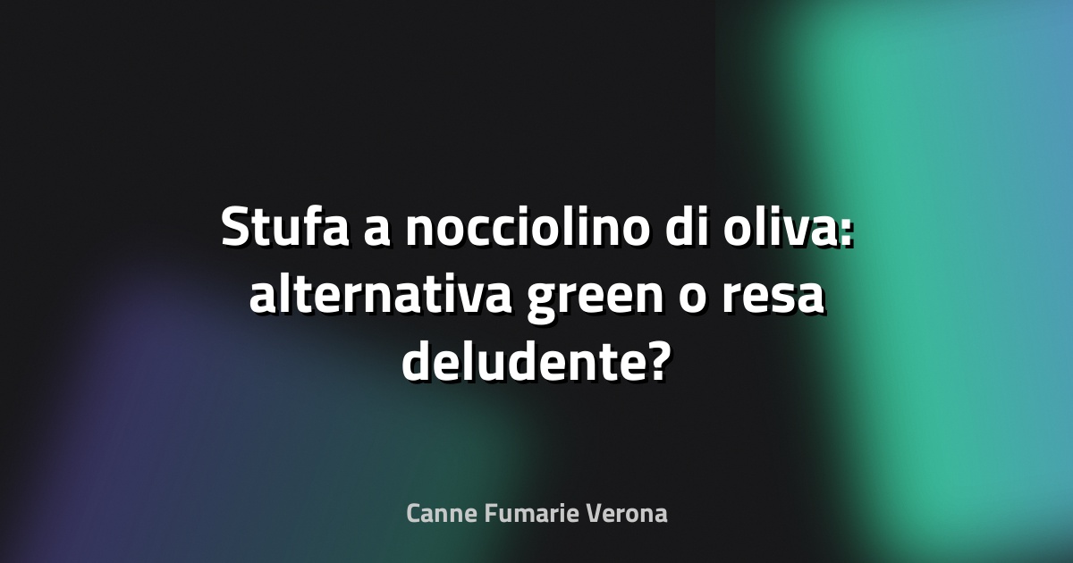 🔥 Stufa a nocciolino di oliva: alternativa green o resa deludente?