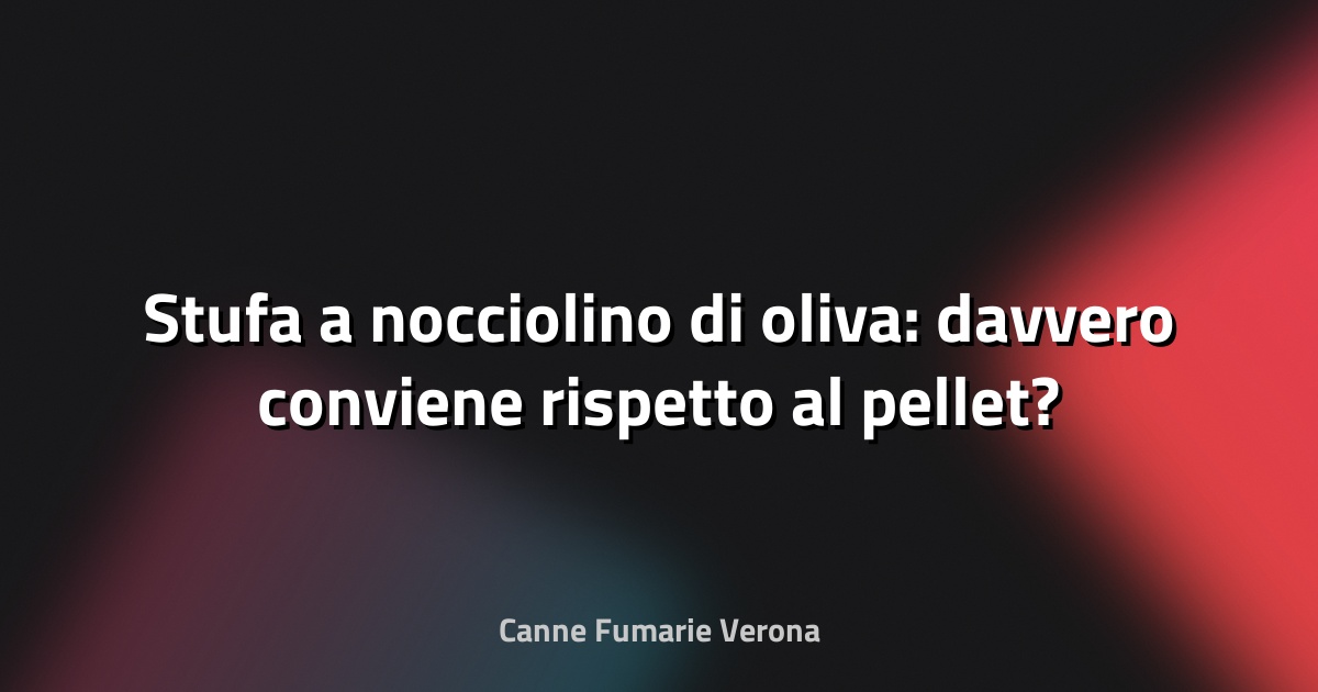 🔥 Stufa a nocciolino di oliva: davvero conviene rispetto al pellet?