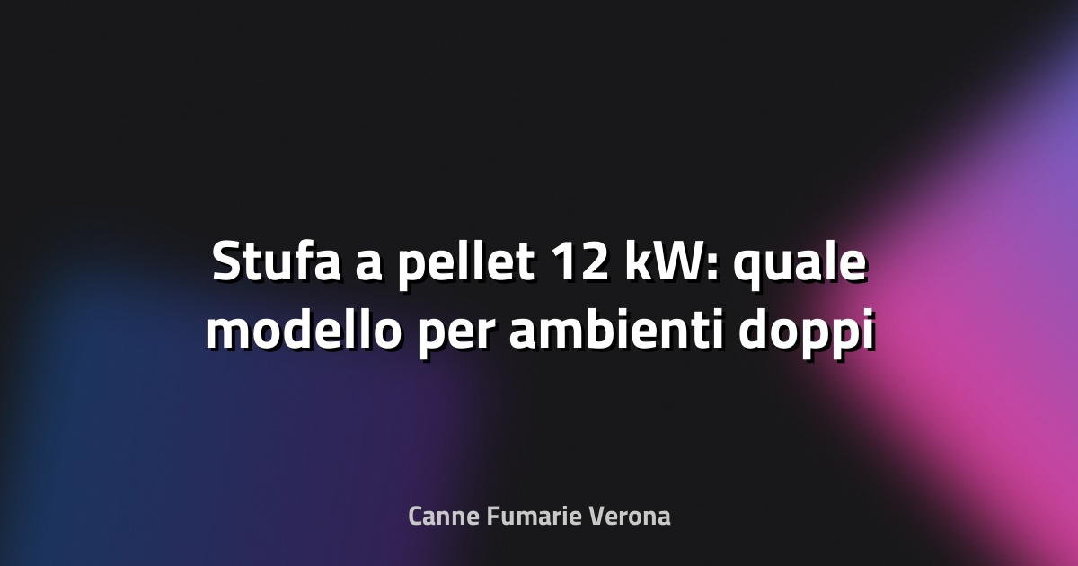 🔥 Stufa a pellet 12 kW: quale modello per ambienti doppi