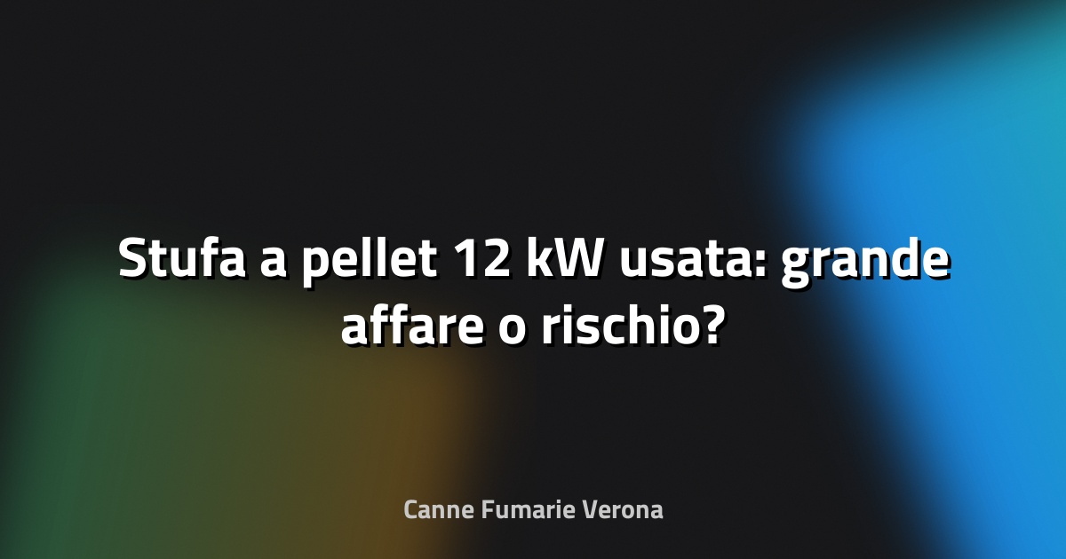 🔥 Stufa a pellet 12 kW usata: grande affare o rischio?