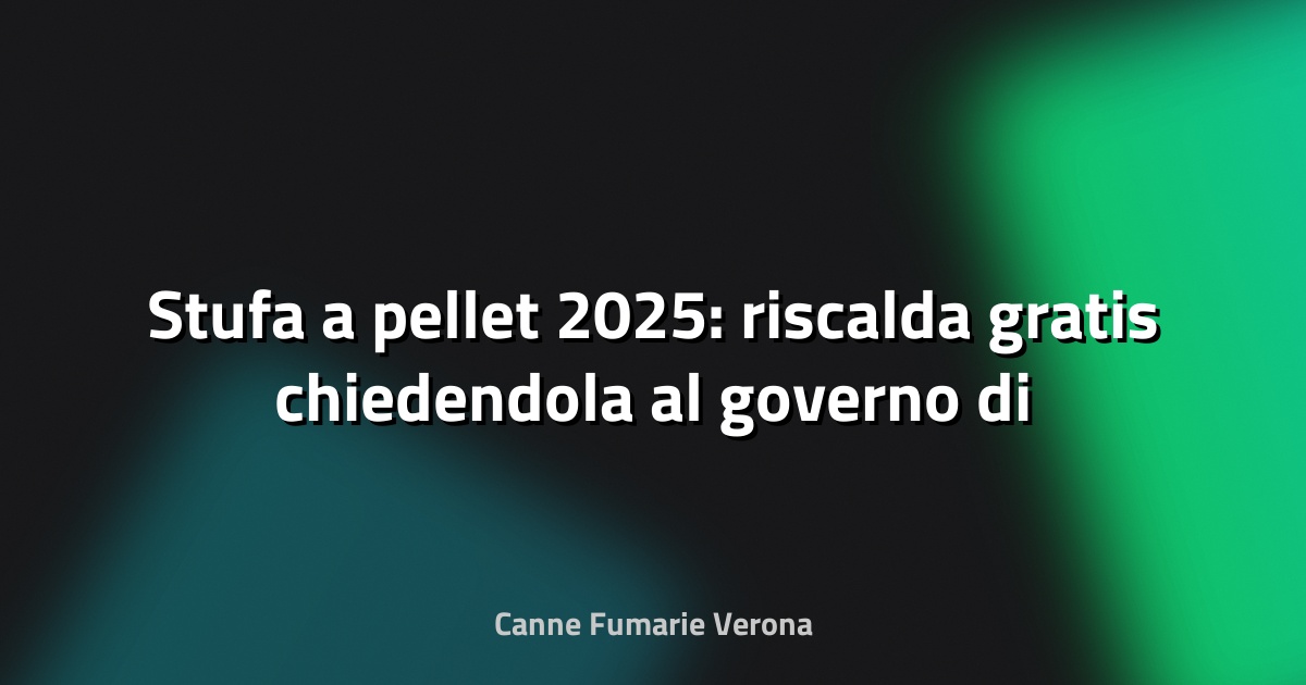 🔥 Stufa a pellet 2025: riscalda gratis chiedendola al governo di Veneto