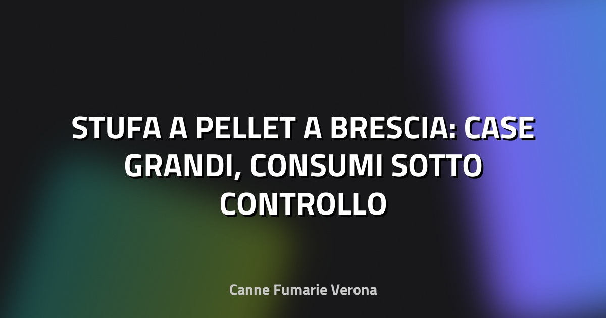 🔥 STUFA A PELLET A BRESCIA: CASE GRANDI, CONSUMI SOTTO CONTROLLO