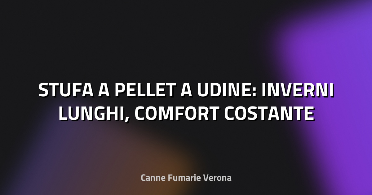 🔥 STUFA A PELLET A UDINE: INVERNI LUNGHI, COMFORT COSTANTE