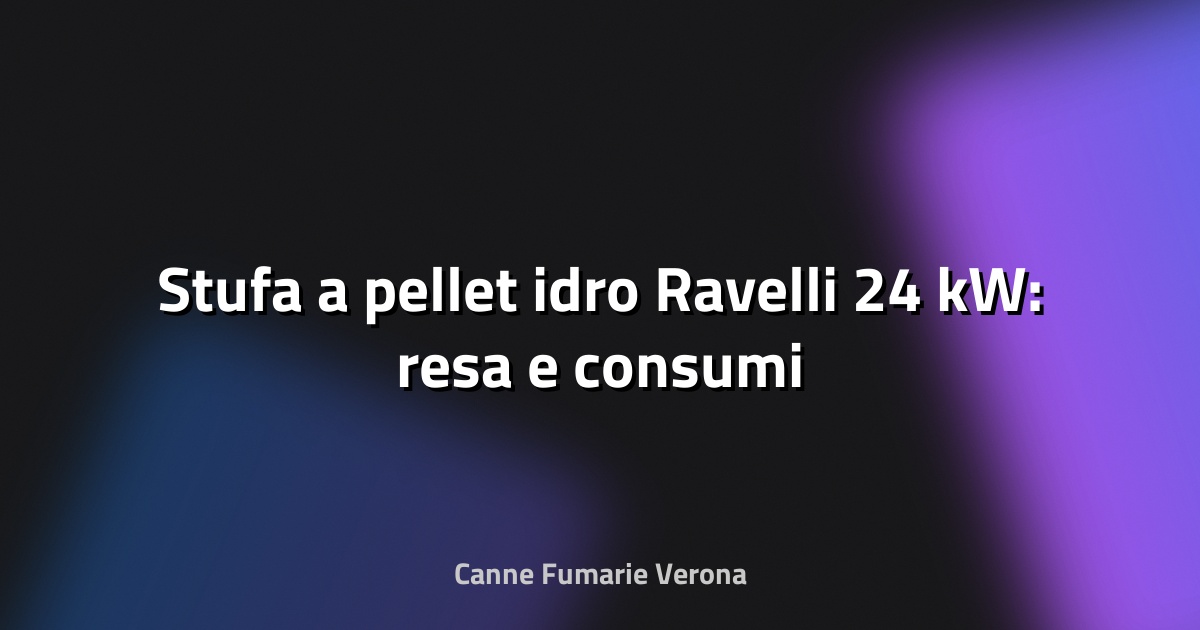 🔥 Stufa a pellet idro Ravelli 24 kW: resa e consumi