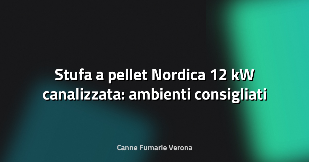 🔥 Stufa a pellet Nordica 12 kW canalizzata: ambienti consigliati