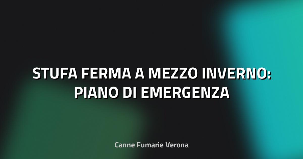 🔥 STUFA FERMA A MEZZO INVERNO: PIANO DI EMERGENZA