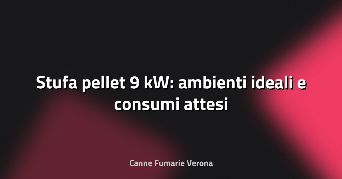 🔥 Stufa pellet 9 kW: ambienti ideali e consumi attesi
