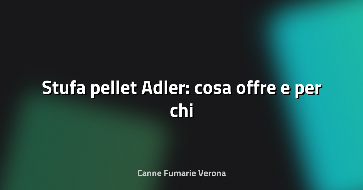 🔥 Stufa pellet Adler: cosa offre e per chi