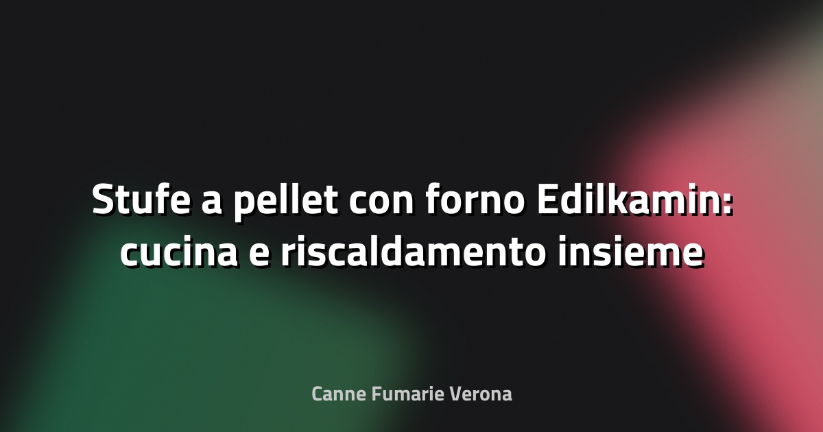 🔥 Stufe a pellet con forno Edilkamin: cucina e riscaldamento insieme
