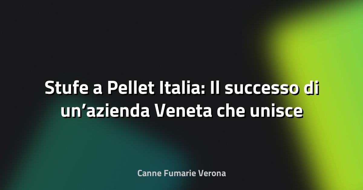 🔥 Stufe a Pellet Italia: Il successo di un’azienda Veneta che unisce industria, sostenibilità e crescita - Veneto Economia