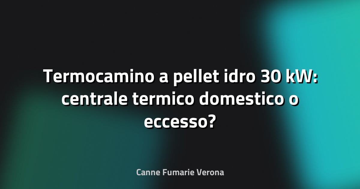 🔥 Termocamino a pellet idro 30 kW: centrale termico domestico o eccesso?