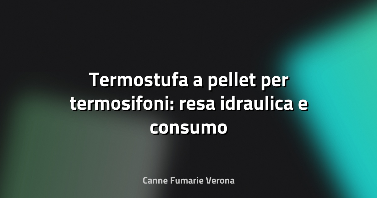 🔥 Termostufa a pellet per termosifoni: resa idraulica e consumo