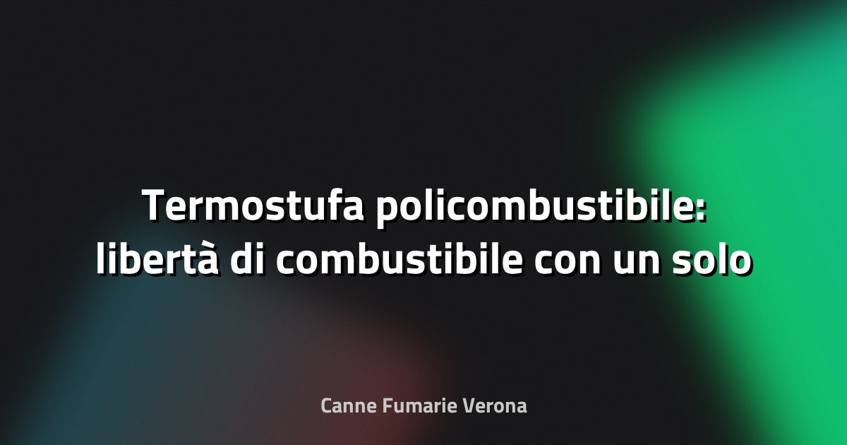 🔥 Termostufa policombustibile: libertà di combustibile con un solo impianto