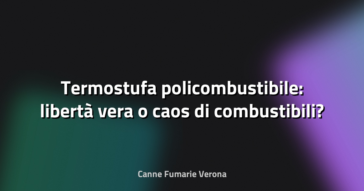 🔥 Termostufa policombustibile: libertà vera o caos di combustibili?