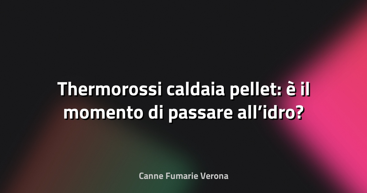 🔥 Thermorossi caldaia pellet: è il momento di passare all’idro?