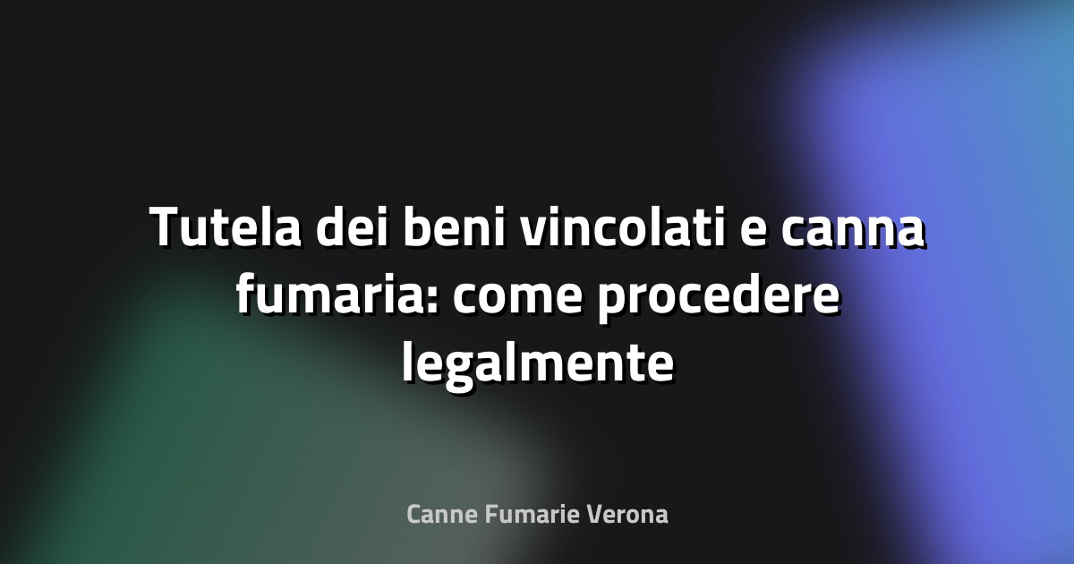 🔥 Tutela dei beni vincolati e canna fumaria: come procedere legalmente