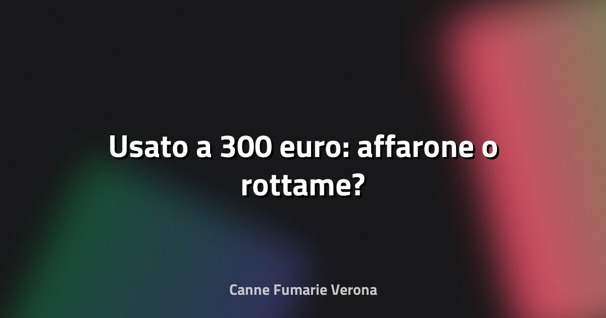 🔥 Usato a 300 euro: affarone o rottame?