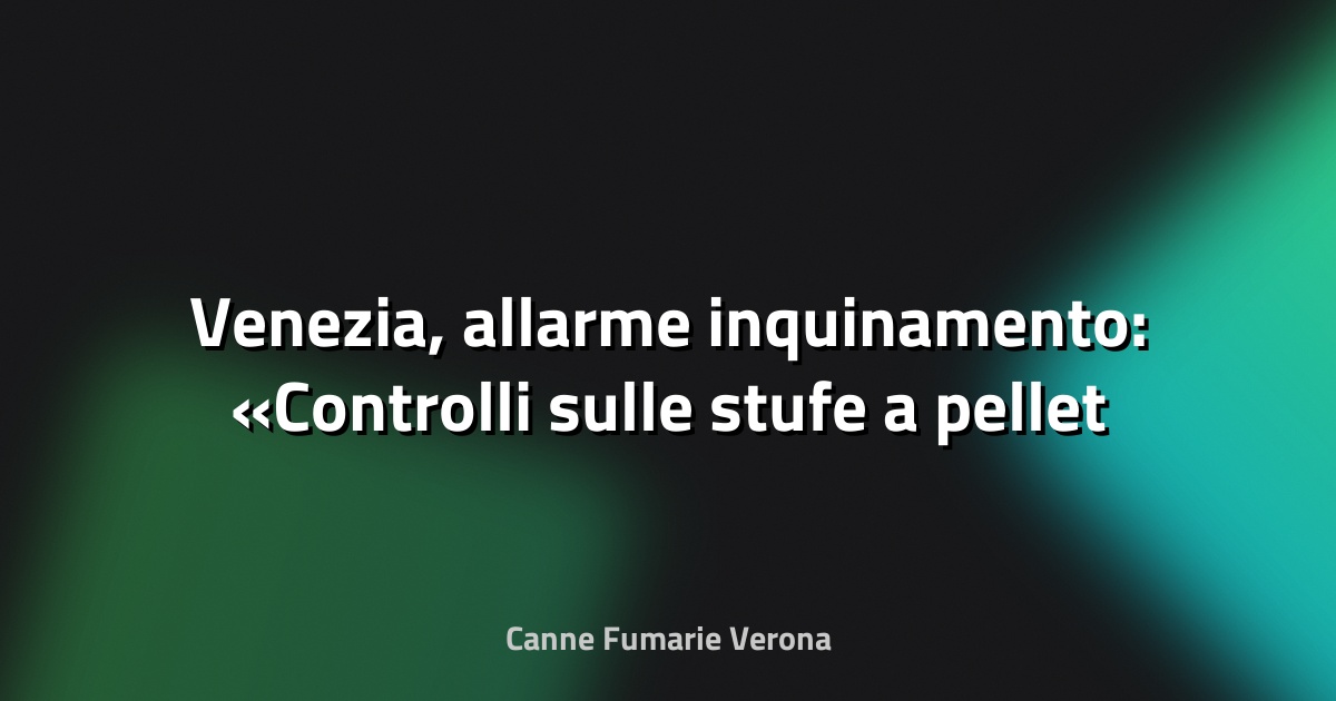 🔥 Venezia, allarme inquinamento: «Controlli sulle stufe a pellet casa per casa, sono più nocive delle auto» - Il Gazzettino