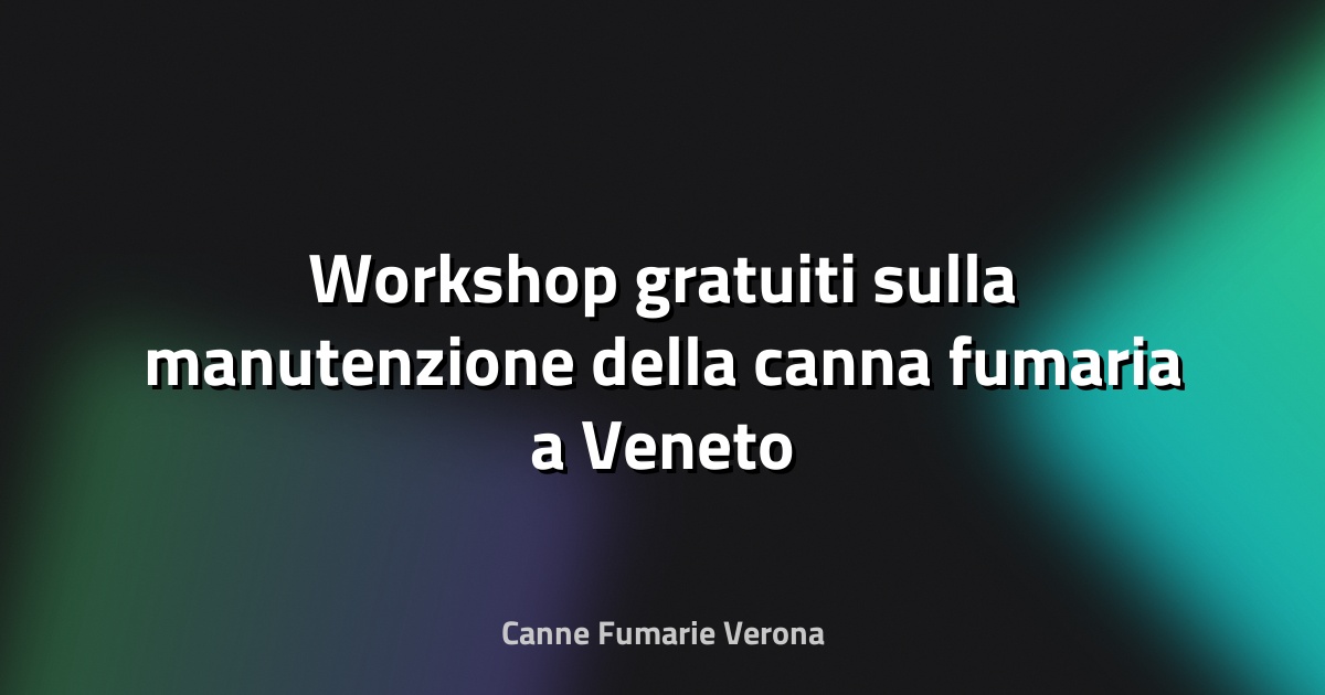 🔥 Workshop gratuiti sulla manutenzione della canna fumaria a Veneto